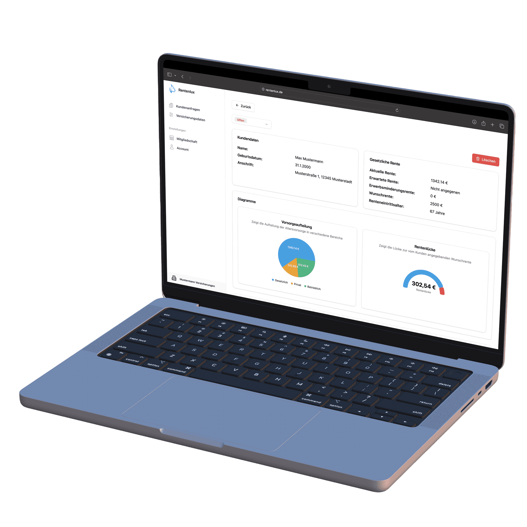 Rentenlux Dashboard
